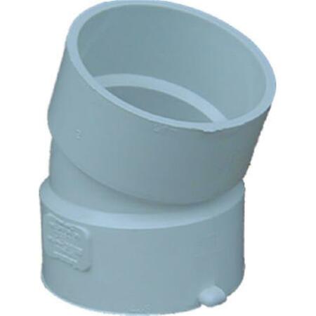 GENOVA PRODUCTS 40840 4 In. Sewer And Drain 22.5 In. Degree Elbow 275563